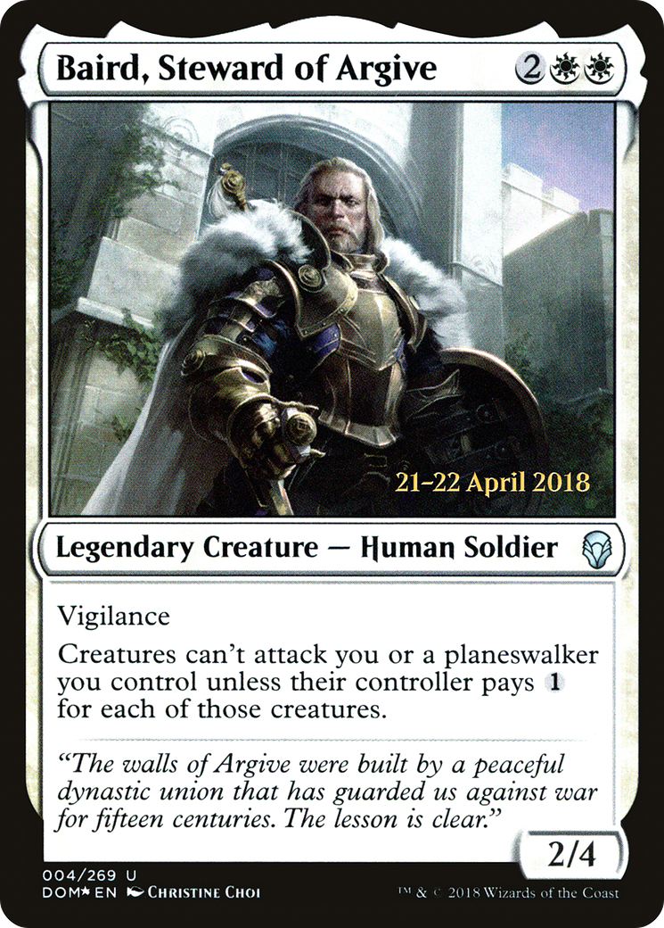 Baird, Steward of Argive (004) (Prerelease) - Foil