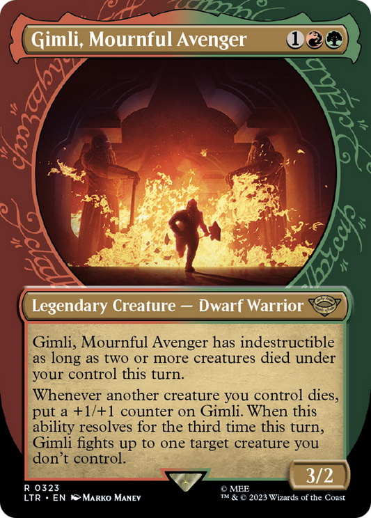 Gimli, Mournful Avenger (0323) (Borderless) (Showcase) - Foil