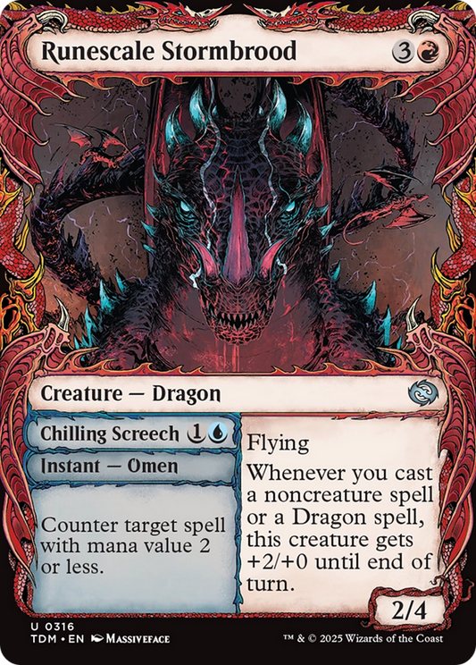 Runescale Stormbrood // Chilling Screech (0316) (Showcase) - Foil