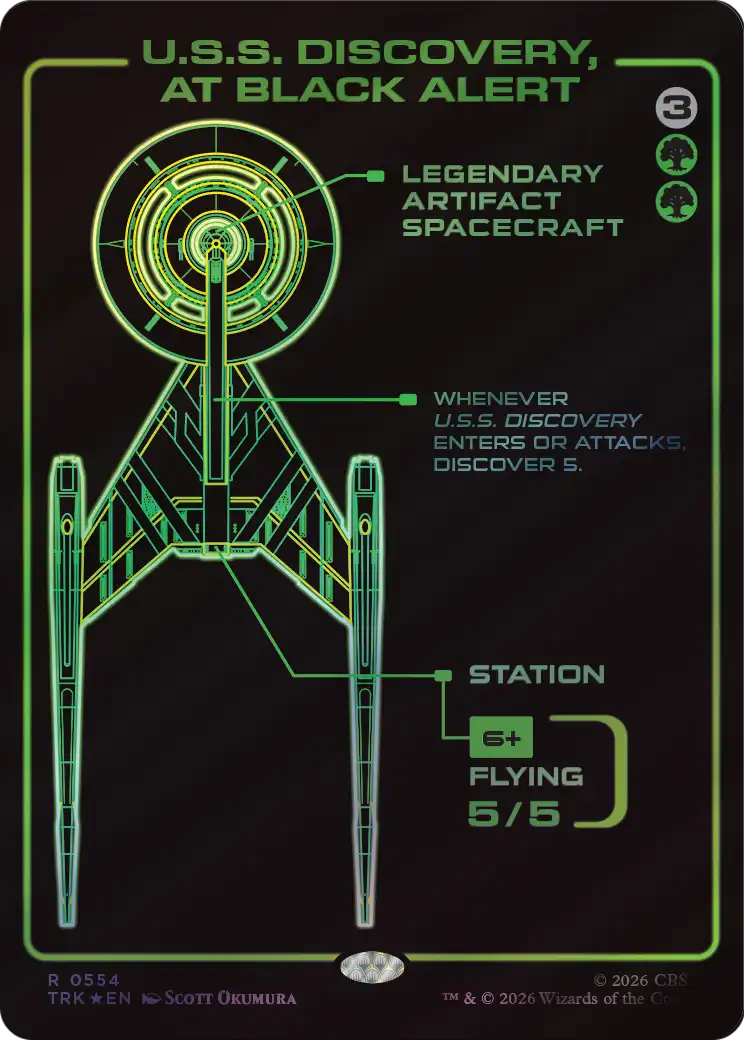 U.S.S. Discovery, at Black Alert (0554) (Showcase) (TRK) - Surge Foil
