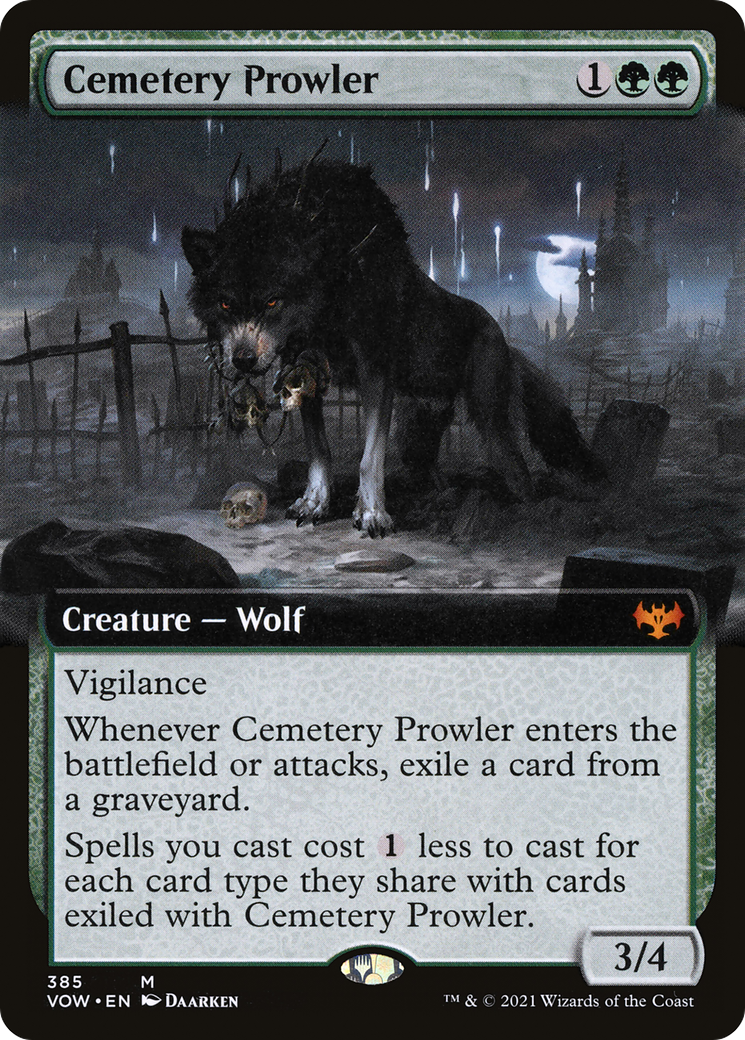 Cemetery Prowler (385) (Extended Art) - Foil