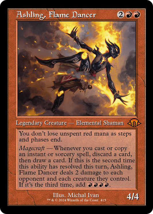 Ashling, Flame Dancer (0415) (Retro Frame) - Foil