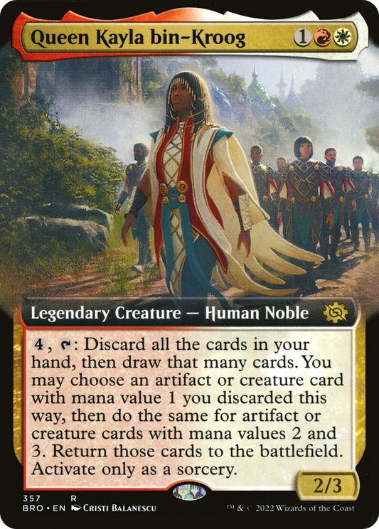 Queen Kayla bin-Kroog (357) (Extended Art) - Foil