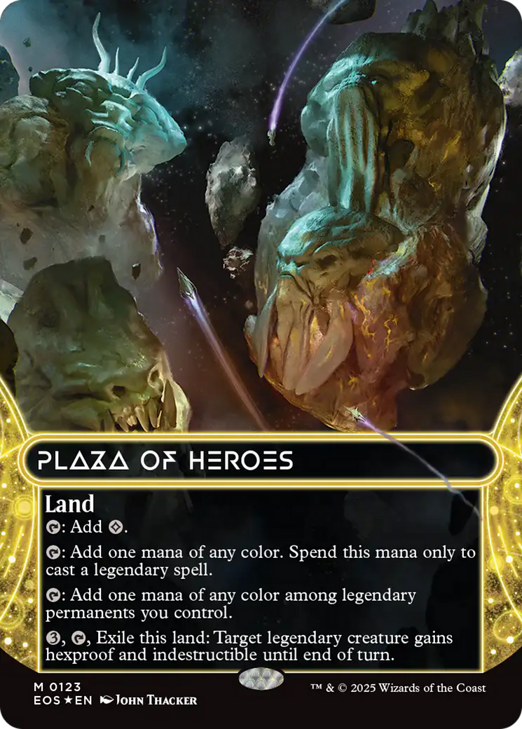 Plaza of Heroes (0123) (Borderless) - Galaxy Foil