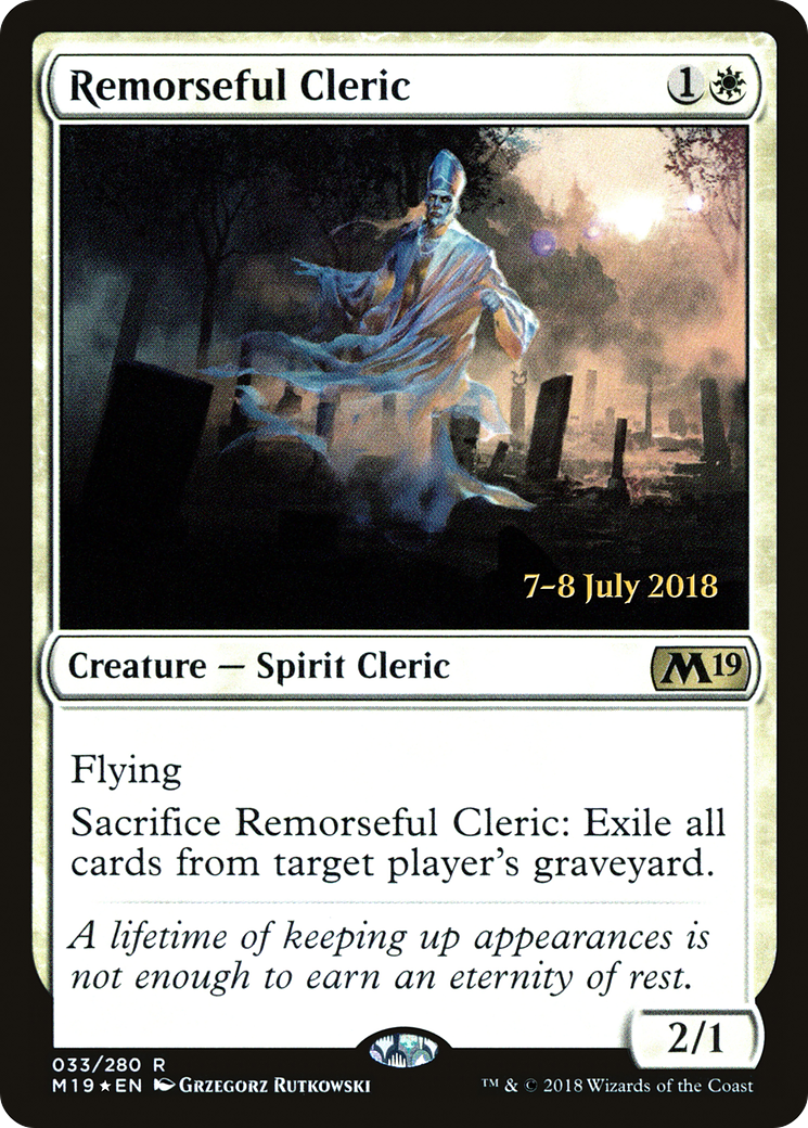Remorseful Cleric (033) (Prerelease) - Foil