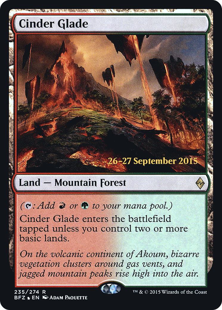 Cinder Glade (235) (Prerelease) - Foil