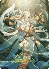 Greater Auramancy (76/81) Art Card (AWOE) - Gold-Stamped Signature