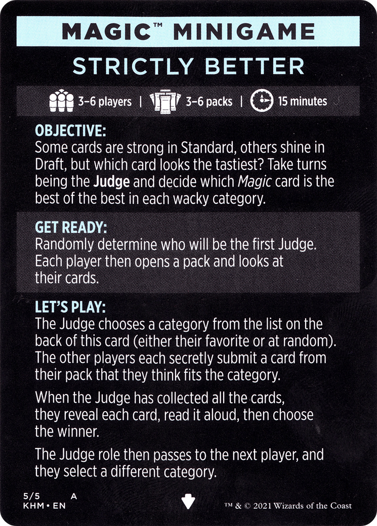 Magic Minigame: Strictly Better (MKHM)