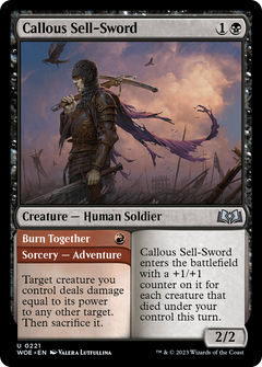 Callous Sell-Sword // Burn Together - Foil