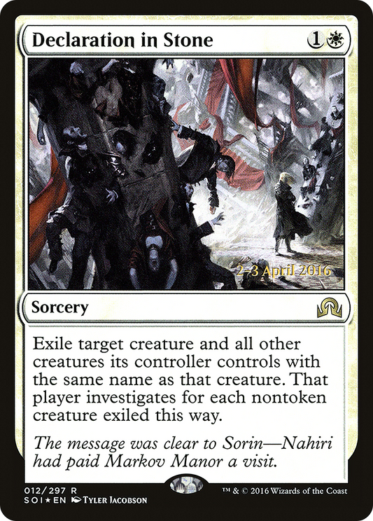 Declaration in Stone (012) (Prerelease) - Foil