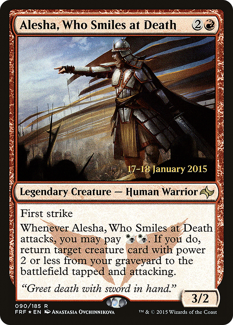 Alesha, Who Smiles at Death (090) (Prerelease) - Foil
