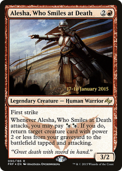 Alesha, Who Smiles at Death (090) (Prerelease) - Foil