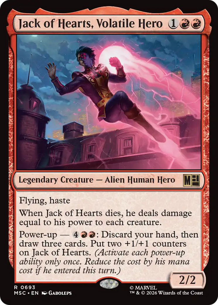 Jack of Hearts, Volatile Hero (MSC)