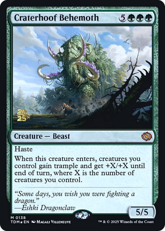 Craterhoof Behemoth (0138) (Prerelease) (PTDM) - Foil