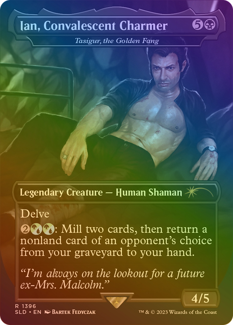Ian, Convalescent Charmer [Tasigur, the Golden Fang] (1396) (Borderless) - Rainbow Foil