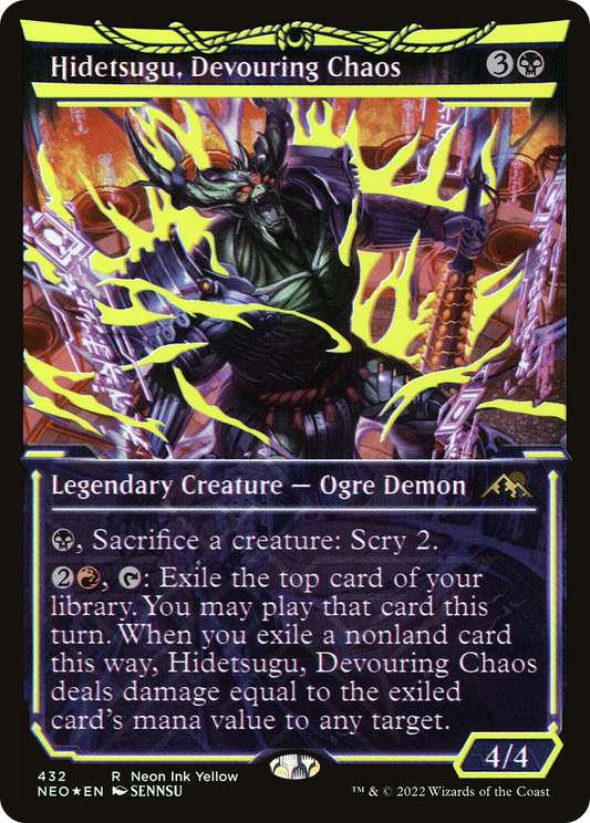 Hidetsugu, Devouring Chaos (432) (Showcase) (Yellow) - Neon Ink