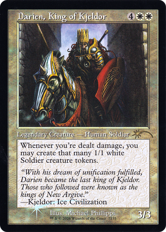 Darien, King of Kjeldor (7135) (Retro Frame) (SLD) - Foil