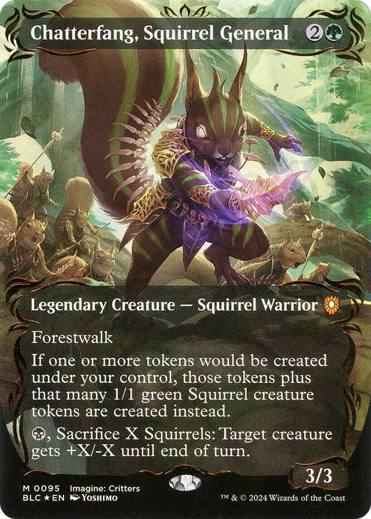 Chatterfang, Squirrel General (0095) (Borderless) (Showcase) - Raised Foil