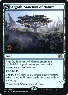 Argoth, Sanctum of Nature // Titania, Gaea Incarnate (256) (Prerelease) - Foil