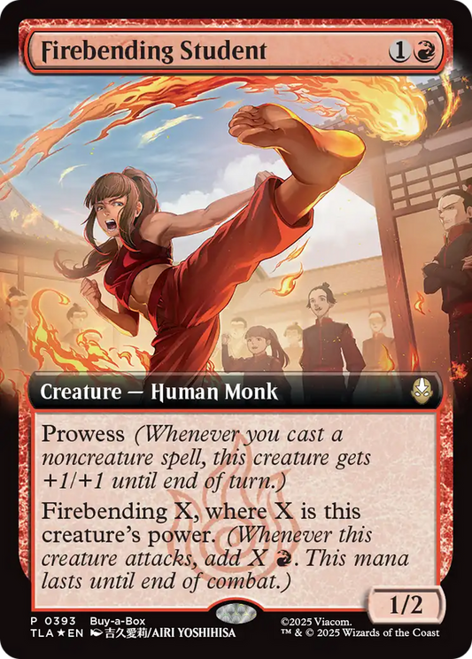 Firebending Student (0393) (Buy-a-Box) (Extended Art) - Foil tla