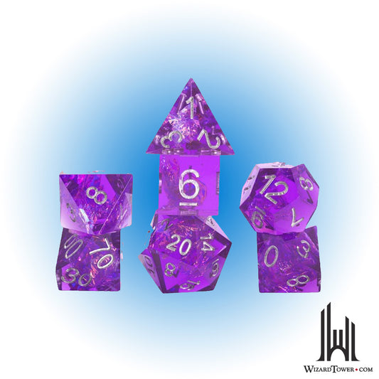 Dice Set - Sharp-Edged Purple Fairy 7ct