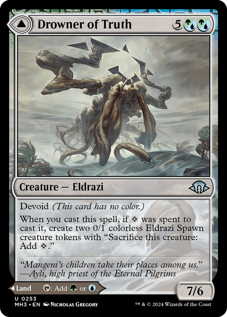 Drowner of Truth // Drowned Jungle (MH3) - Foil