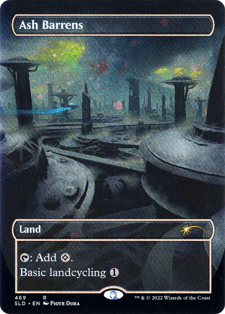 Ash Barrens (469) (Borderless) - Galaxy Foil