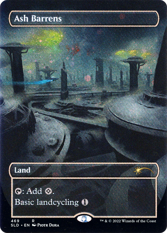 Ash Barrens (469) (Borderless) - Galaxy Foil