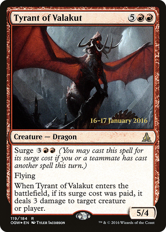 Tyrant of Valakut (119) (Prerelease) - Foil