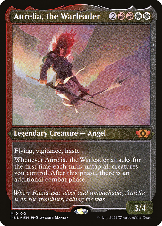 Aurelia, the Warleader (0100) - Foil Etched