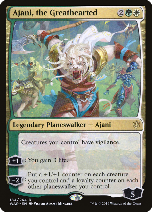 Ajani, the Greathearted (184) (Promo Pack) - Foil