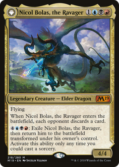 Nicol Bolas, the Ravager // Nicol Bolas, the Arisen (M19) - Foil