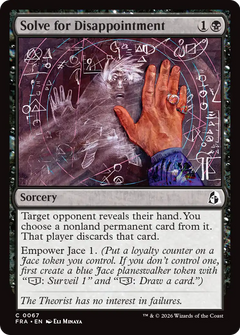 Solve for Disappointment (FRA) - Foil