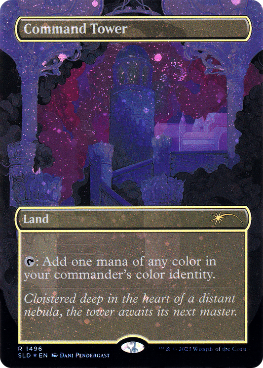 Command Tower (1496) (Borderless) - Galaxy Foil
