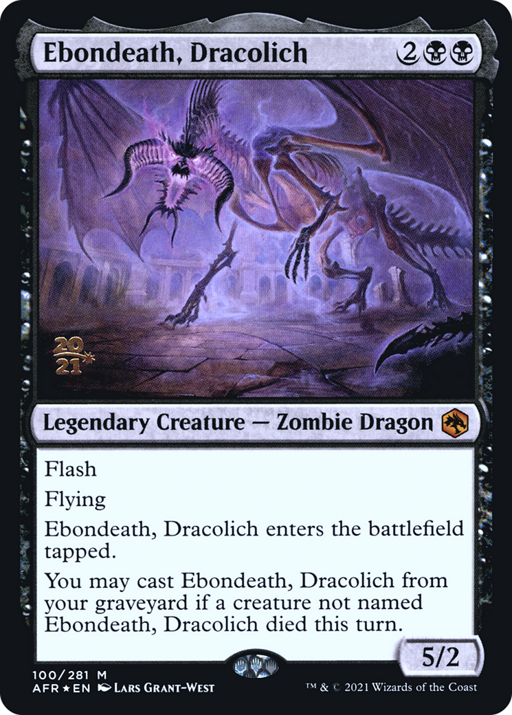 Ebondeath, Dracolich (100) (Prerelease) - Foil