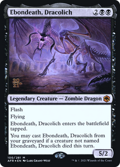 Ebondeath, Dracolich (100) (Prerelease) - Foil
