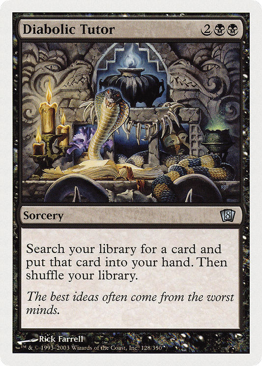 Diabolic Tutor (8th Edition) (Oversized) (Box Topper Promo) (O8TH)