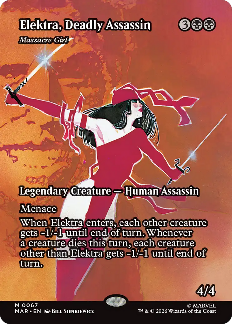 Elektra, Deadly Assassin [Massacre Girl] (0067) (Borderless) (MAR)