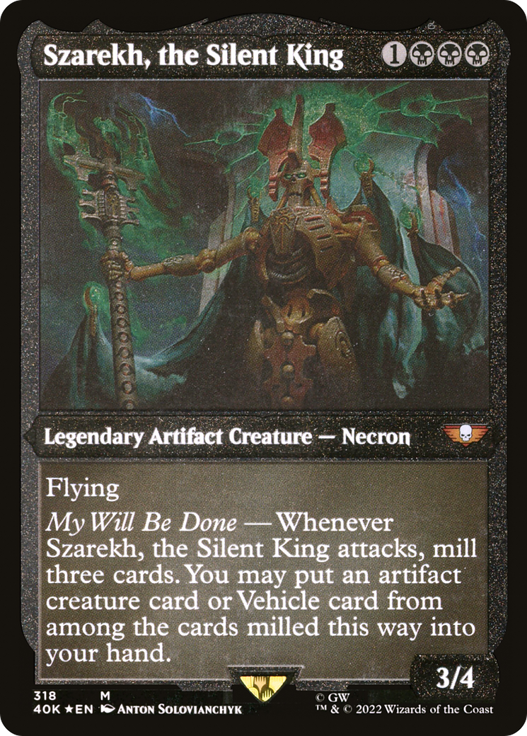 Szarekh, the Silent King (318) (Display Commander) (Thick Stock) - Foil Etched
