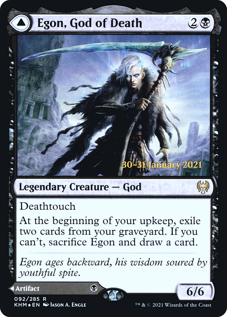 Egon, God of Death // Throne of Death (092) (Prerelease) (PKHM) - Foil