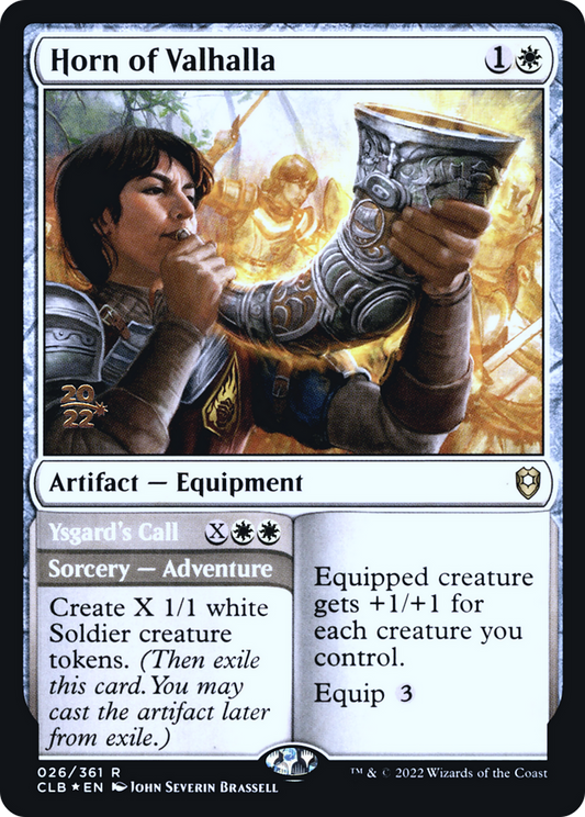 Horn of Valhalla // Ysgard's Call (026) (Prerelease) - Foil