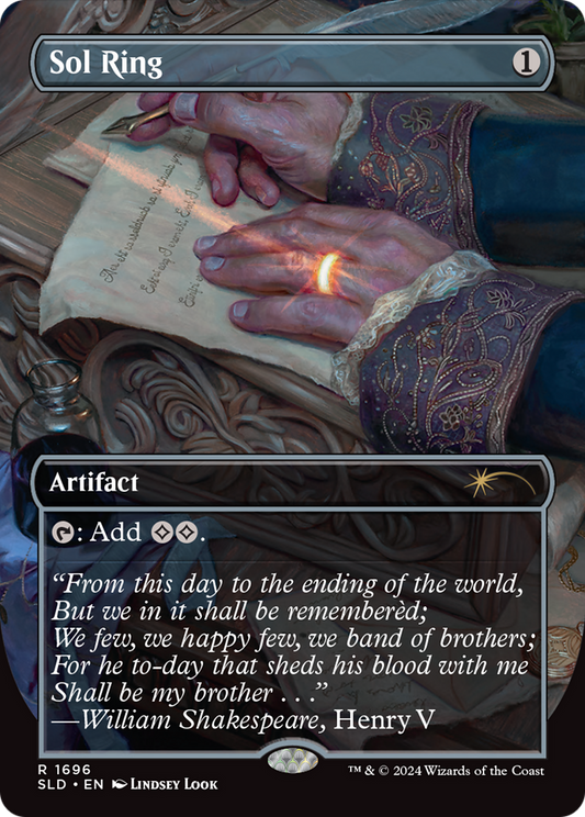 Sol Ring (1696) (Borderless) - Rainbow Foil