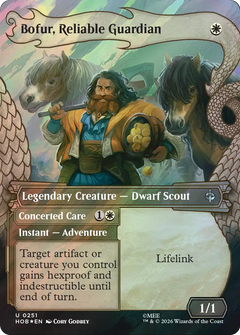 Bofur, Reliable Guardian // Concerted Care (0251) (Borderless) (Dragon Hoard Frame) (HOB) - Surge Foil