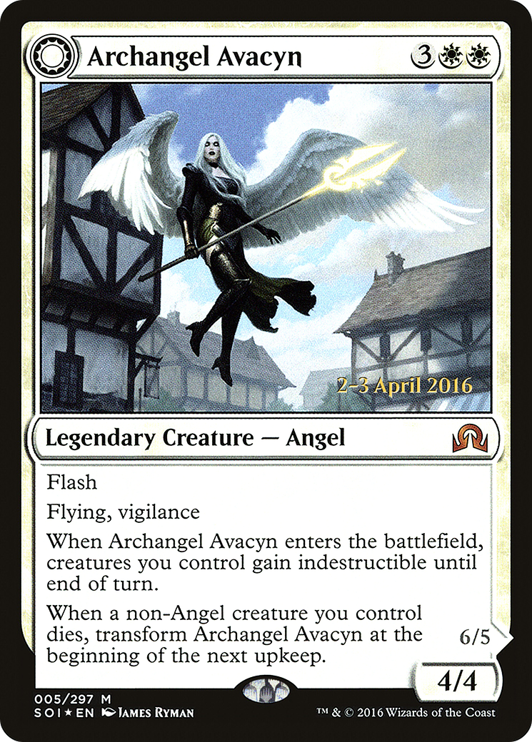 Archangel Avacyn // Avacyn, the Purifier (005) (Prerelease) (PSOI) - Foil