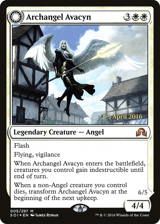 Archangel Avacyn // Avacyn, the Purifier (005) (Prerelease) (PSOI) - Foil