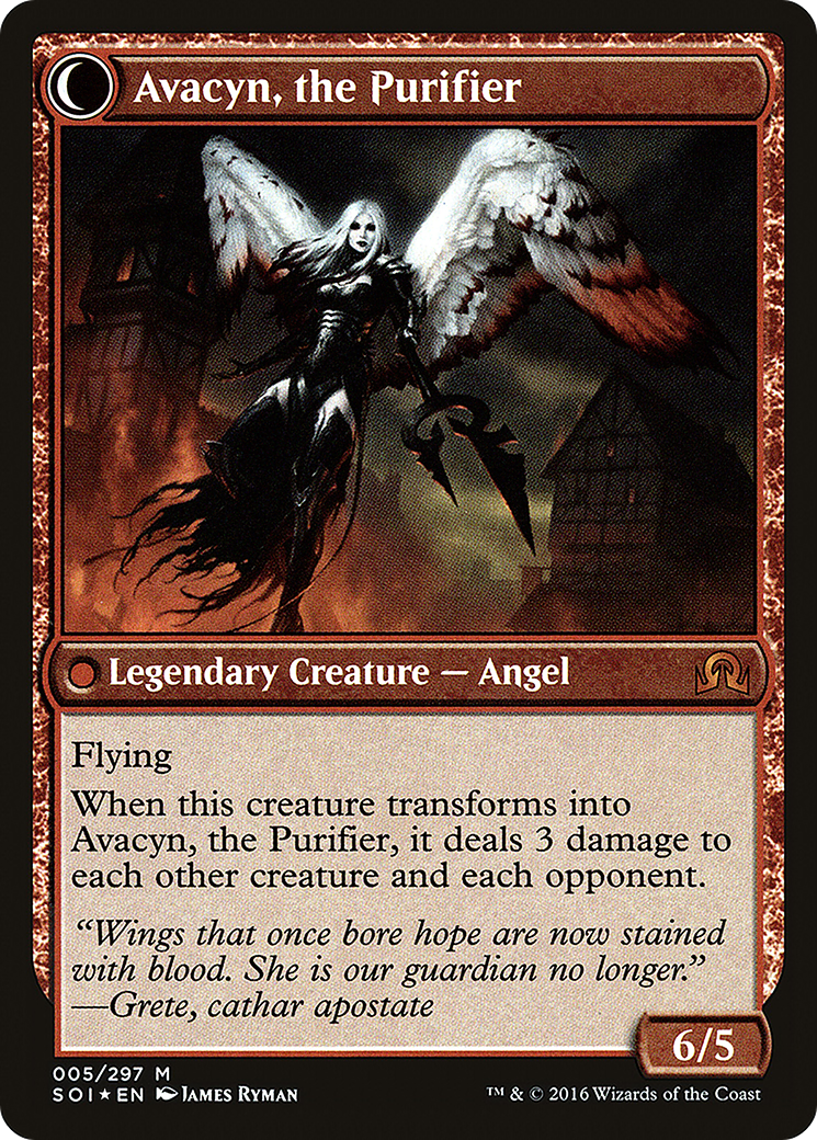 Archangel Avacyn // Avacyn, the Purifier (005) (Prerelease) (PSOI) - Foil