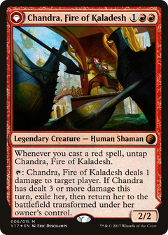 Chandra, Fire of Kaladesh // Chandra, Roaring Flame (V17) - Foil