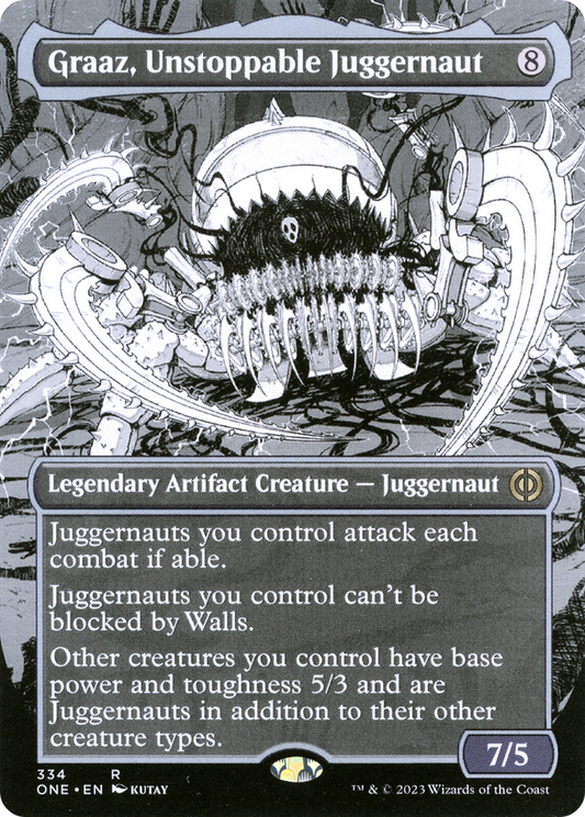 Graaz, Unstoppable Juggernaut (334) (Borderless) (Showcase)