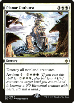 Planar Outburst (042) (Prerelease) - Foil