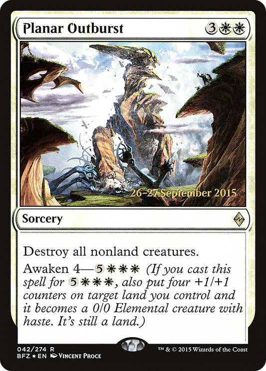 Planar Outburst (042) (Prerelease) - Foil